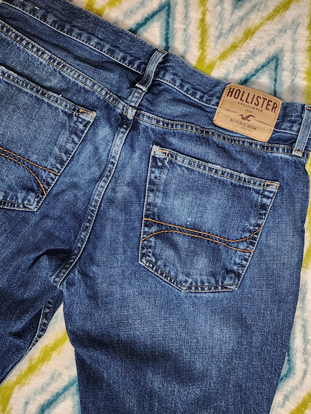Hollister Men's Dark Blue Bootcut Jeans Y2K Size 32×32